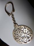 Porte clefs Croissant de lune et Etoile 18 Euros, (cuivre argenté) Tunisie